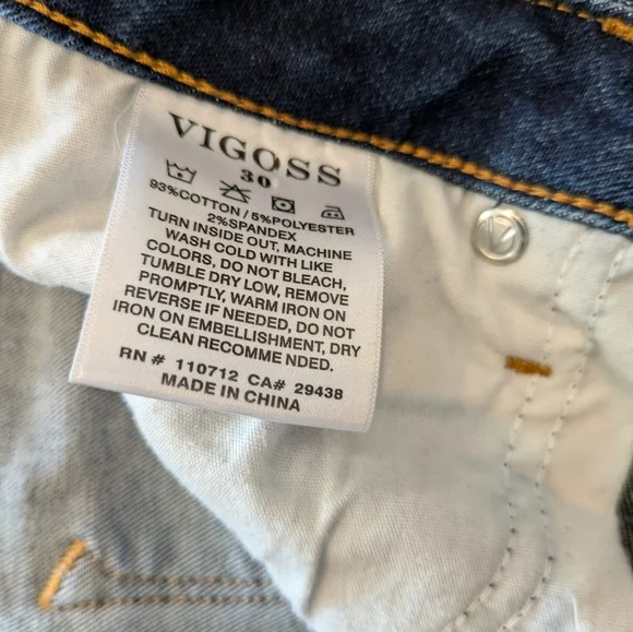 Vigoss Blue Skinny Jeans Size 30 - Picture 5 of 6